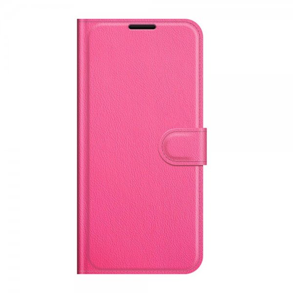 Samsung Galaxy A22 4G Fodral Litchi Magenta