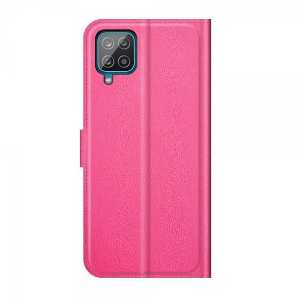 Samsung Galaxy A22 4G Fodral Litchi Magenta