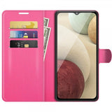 Samsung Galaxy A22 4G Fodral Litchi Magenta