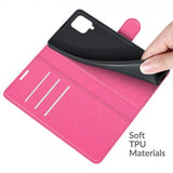 Samsung Galaxy A22 4G Fodral Litchi Magenta