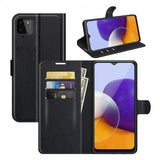 Samsung Galaxy A22 5G Fodral Litchi Svart