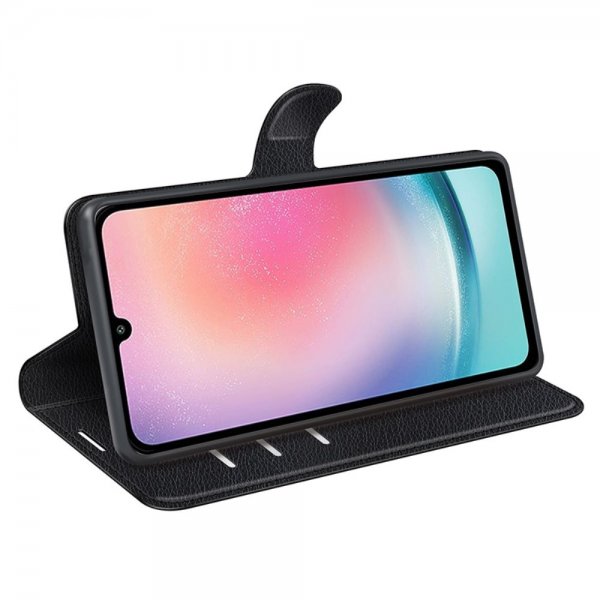 Samsung Galaxy A25 Fodral Litchi Svart