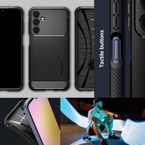 Spigen Samsung Galaxy A25 Skal Rugged Armor Matte Black