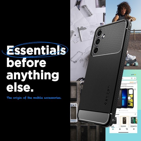 Spigen Samsung Galaxy A25 Skal Rugged Armor Matte Black