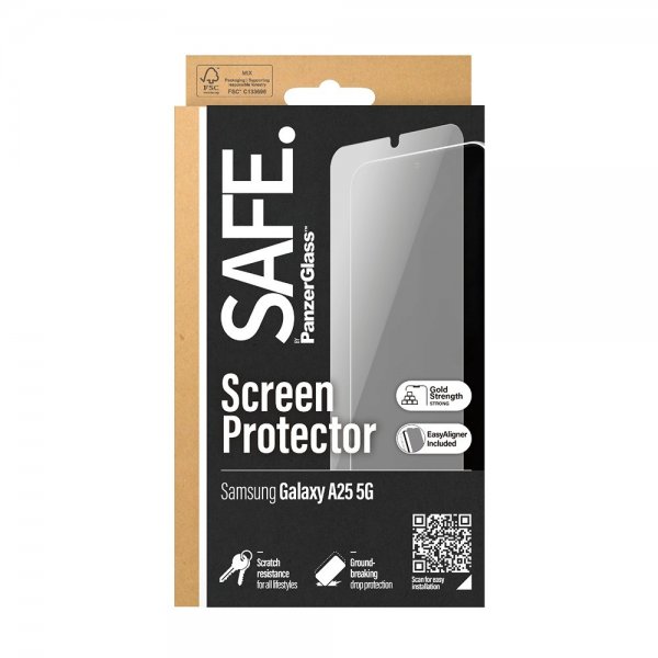 SAFE by PanzerGlass Samsung Galaxy A25 Skärmskydd Ultra-Wide Fit EasyAligner