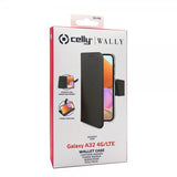 Celly Samsung Galaxy A32 4G Fodral Wally Wallet Case Svart