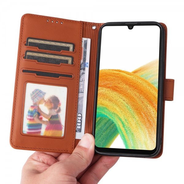 Betopnice Samsung Galaxy A33 5G Fodral med Löstagbart Skal 005 Brun