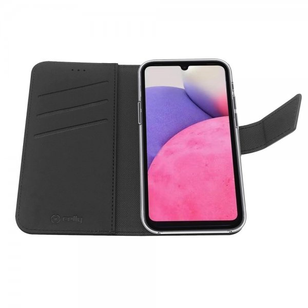 Celly Samsung Galaxy A33 5G Fodral Wally Wallet Case Svart