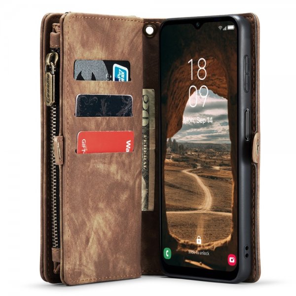 CaseMe Samsung Galaxy A34 5G Fodral 008 Series Löstagbart Skal Brun