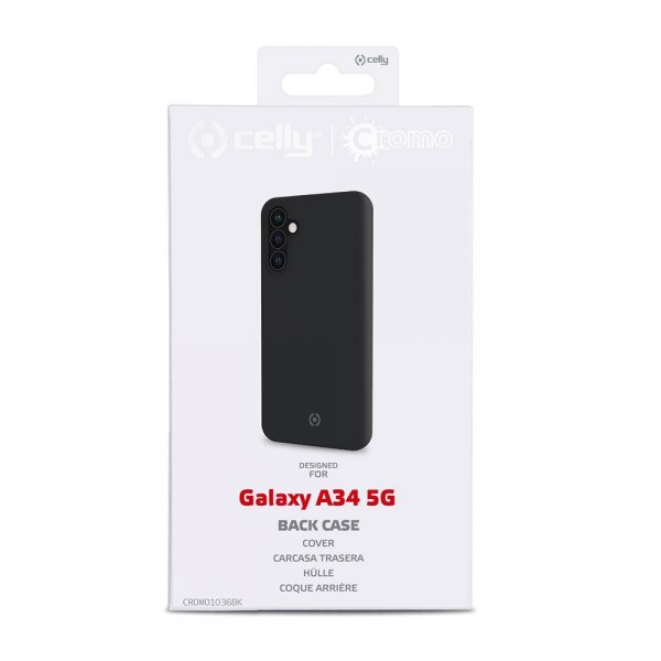 Celly Samsung Galaxy A34 5G Skal CROMO Svart