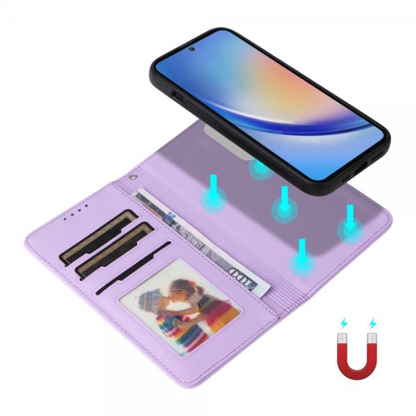 Betopnice Samsung Galaxy A35 Fodral med Löstagbart Skal 005 Lila