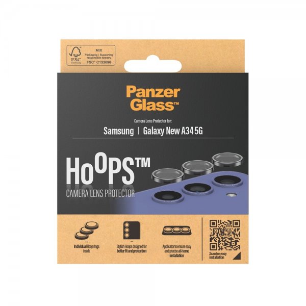 PanzerGlass Samsung Galaxy A35 Kameraskydd Hoops Svart