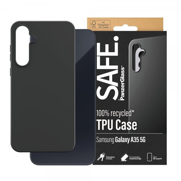 SAFE by PanzerGlass Samsung Galaxy A35 Skal Soft TPU Case Svart