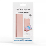 Vivanco Samsung Galaxy A36/Galaxy A56 Fodral Classic Wallet Roseguld