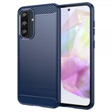 Samsung Galaxy A36/Galaxy A56 Skal Borstad Kolfibertextur Blå