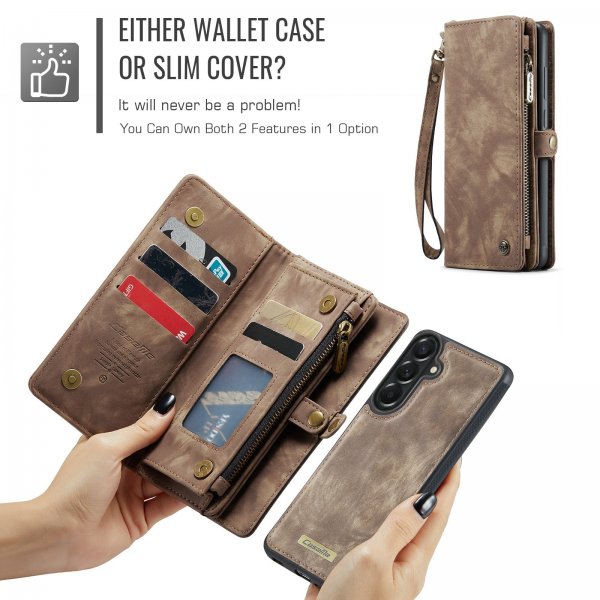 CaseMe Samsung Galaxy A37 Fodral 008 Series Löstagbart Skal Brun