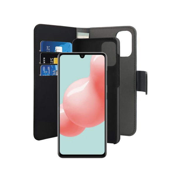 Puro Samsung Galaxy A41 Fodral Wallet Detachable 2 in 1 Svart
