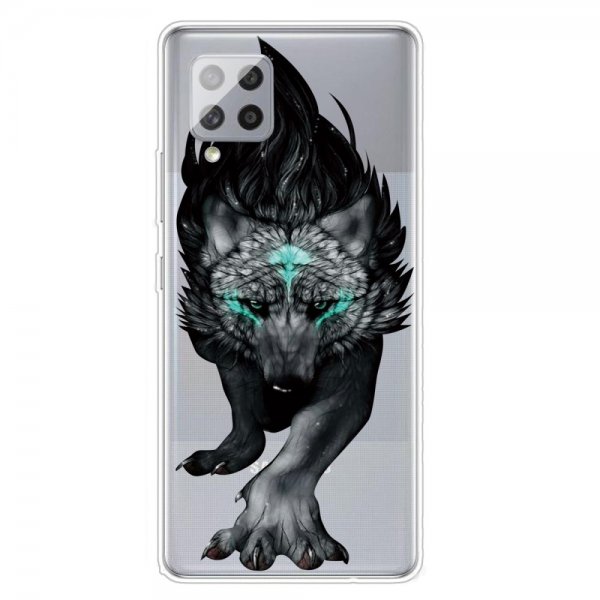 Samsung Galaxy A42 5G Skal Motiv Läskig Varg