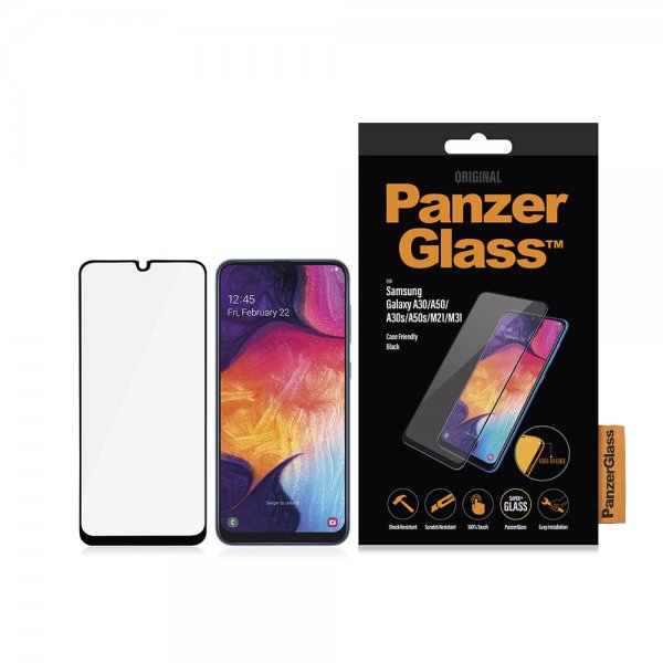 PanzerGlass Samsung Galaxy A50 Skärmskydd CaseFriendly Edge-to-Edge