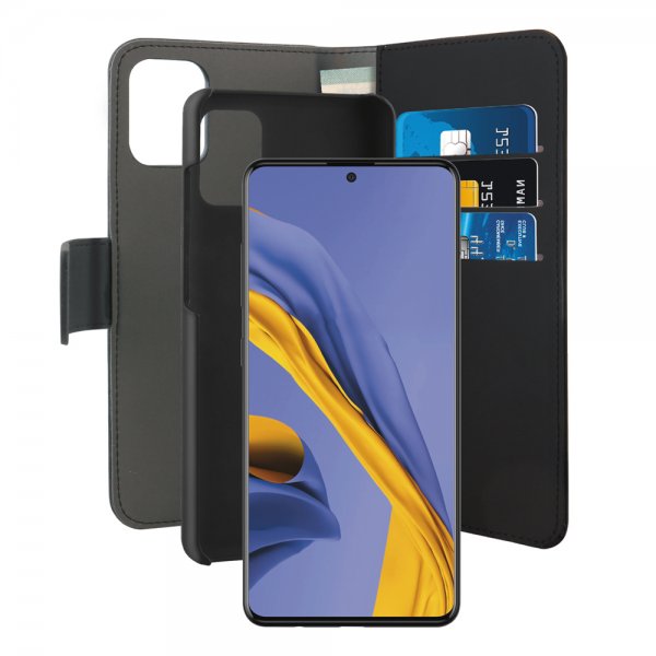 Puro Samsung Galaxy A51 Fodral Wallet Detachable 2 in 1 Svart