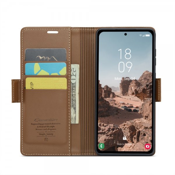 CaseMe Samsung Galaxy A55 Fodral 023 Series Brun