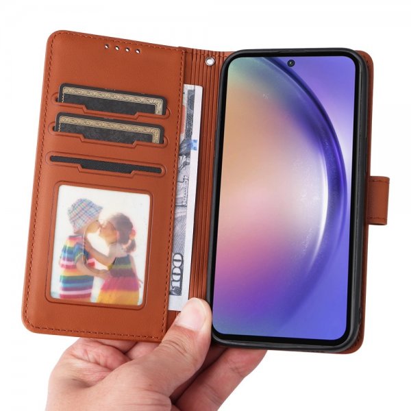 Betopnice Samsung Galaxy A55 Fodral med Löstagbart Skal 005 Brun