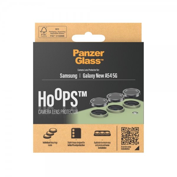 PanzerGlass Samsung Galaxy A55 Kameraskydd Hoops Svart