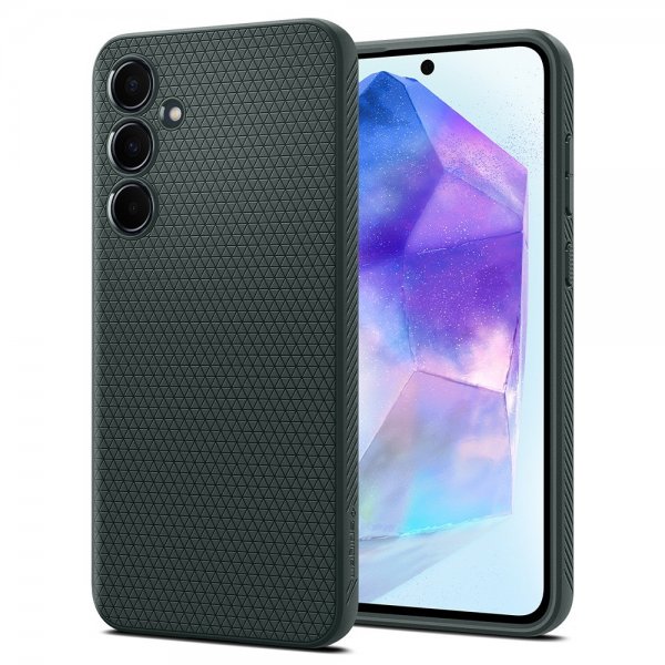Spigen Samsung Galaxy A55 Skal Liquid Air Abyss Green