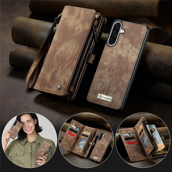CaseMe Samsung Galaxy A56 Fodral 008 Series Löstagbart Skal Brun