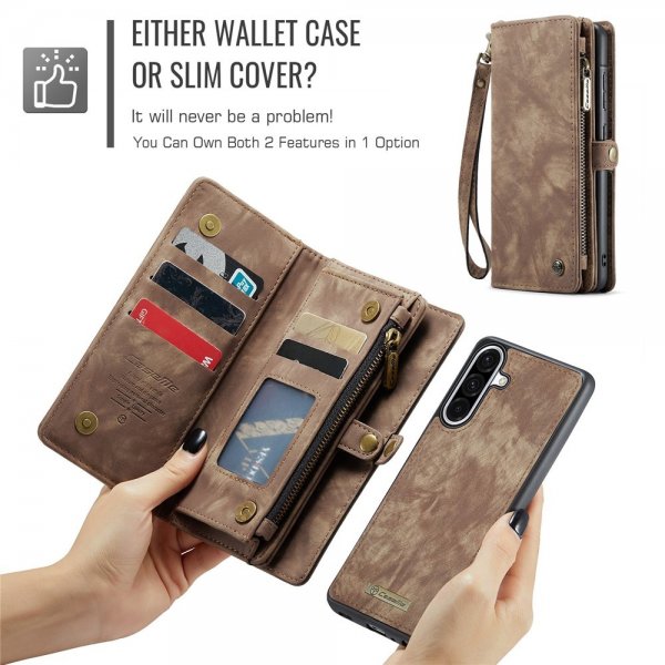 CaseMe Samsung Galaxy A56 Fodral 008 Series Löstagbart Skal Brun