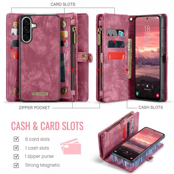 CaseMe Samsung Galaxy A56 Fodral 008 Series Löstagbart Skal Röd