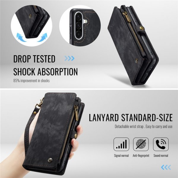CaseMe Samsung Galaxy A56 Fodral 008 Series Löstagbart Skal Svart