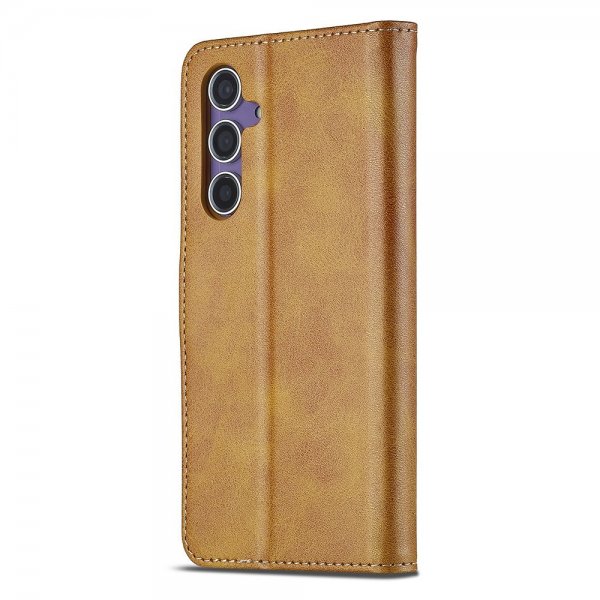 Lc.Imeeke Samsung Galaxy A56 Fodral med Kortfack Stativfunktion Ljusbrun