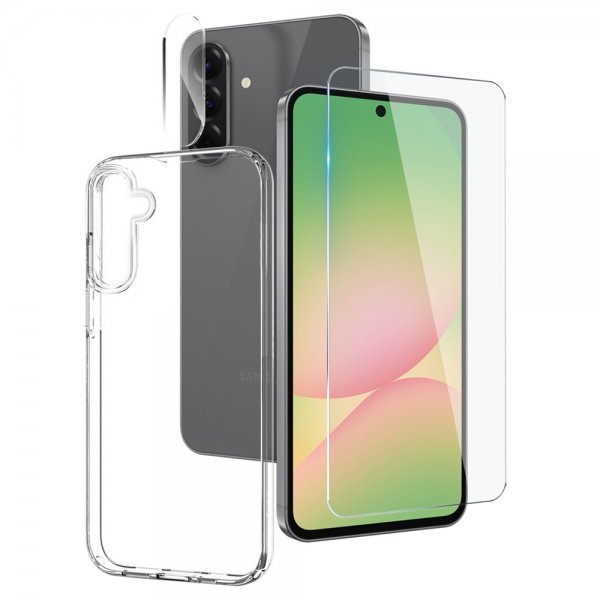 Northjo Samsung Galaxy A56 Skal med Skärmskydd och Kameraskydd 3-i-1