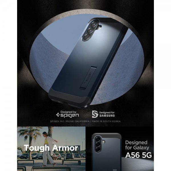 Spigen Samsung Galaxy A56 Skal Tough Armor Metal Slate