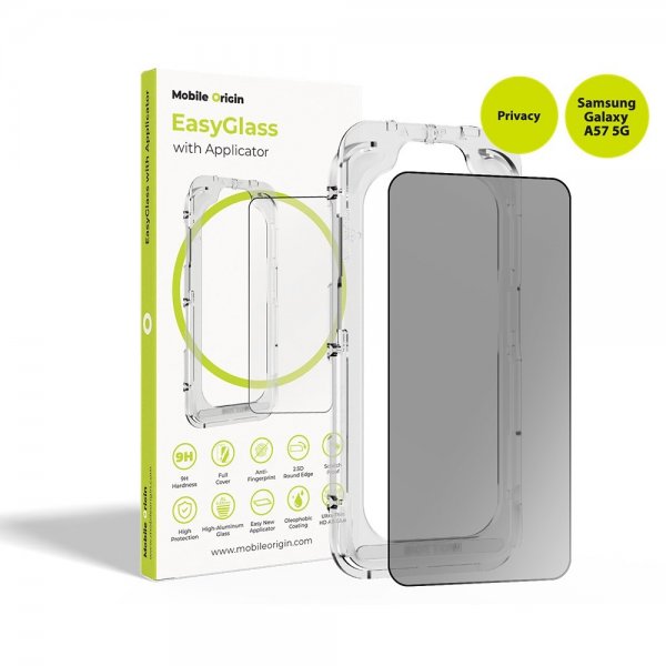 Mobile Origin Samsung Galaxy A57 Skärmskydd EasyGlass Applicator Privacy