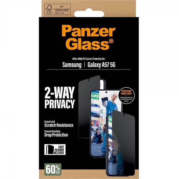 PanzerGlass Samsung Galaxy A57 Skärmskydd Ultra-Wide Fit Privacy EasyAligner