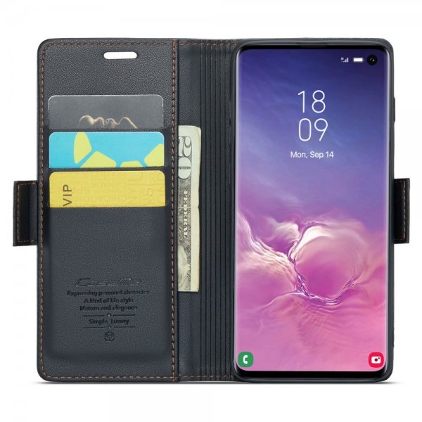 CaseMe Samsung Galaxy S10 Fodral 023 Series Svart