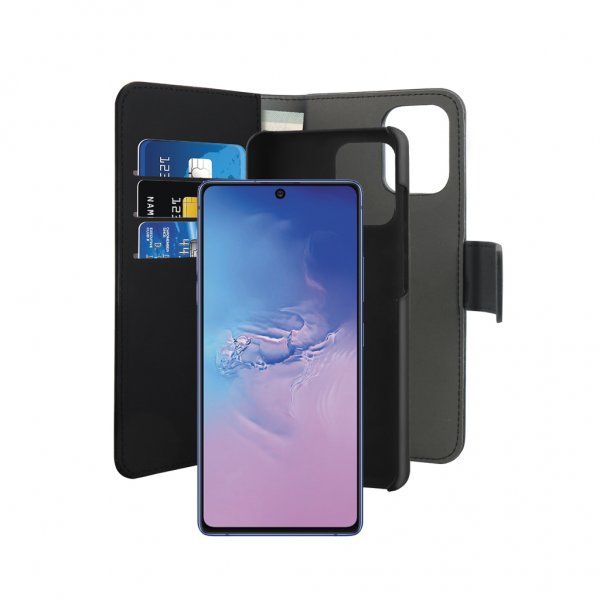 Puro Samsung Galaxy S10 Lite Fodral Wallet Detachable 2 in 1 Svart