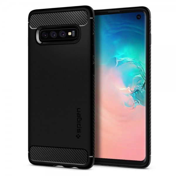 Spigen Samsung Galaxy S10 Skal Rugged Armor Matte Black