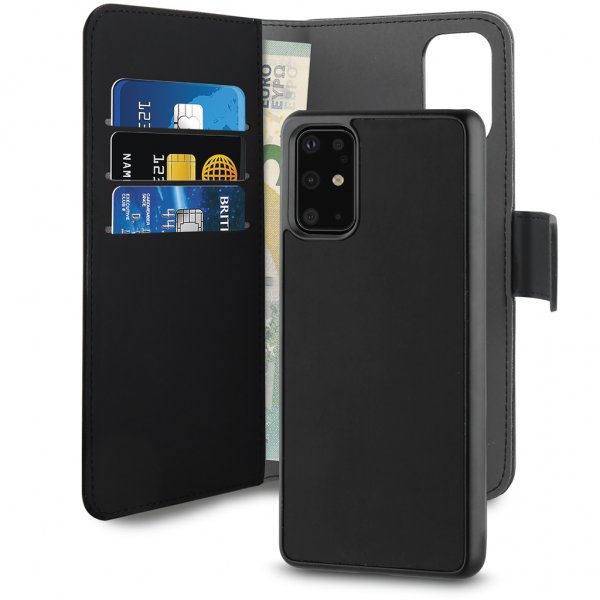 Puro Samsung Galaxy S20 Plus Fodral Wallet Detachable 2 in 1 Svart