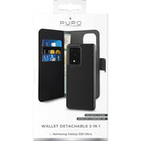Puro Samsung Galaxy S20 Ultra Fodral Wallet Detachable 2 in 1 Svart