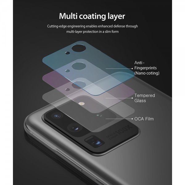 Ringke Samsung Galaxy S20 Ultra Kameraskydd Camera Protector Glass 3-pack