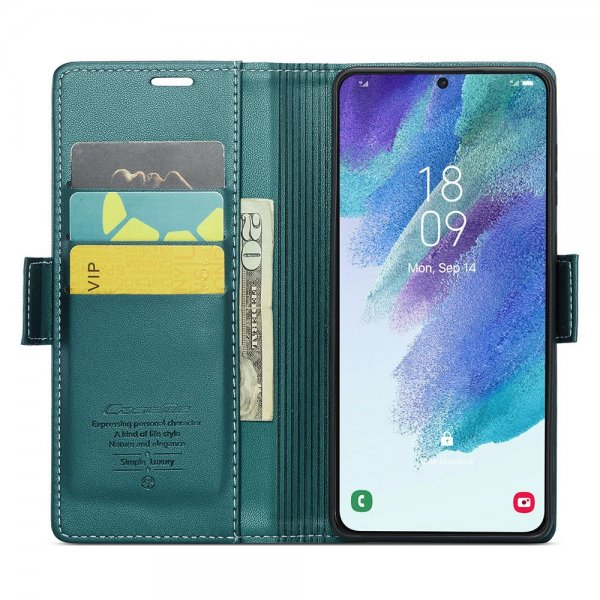 CaseMe Samsung Galaxy S21 FE Fodral 023 Series Grön