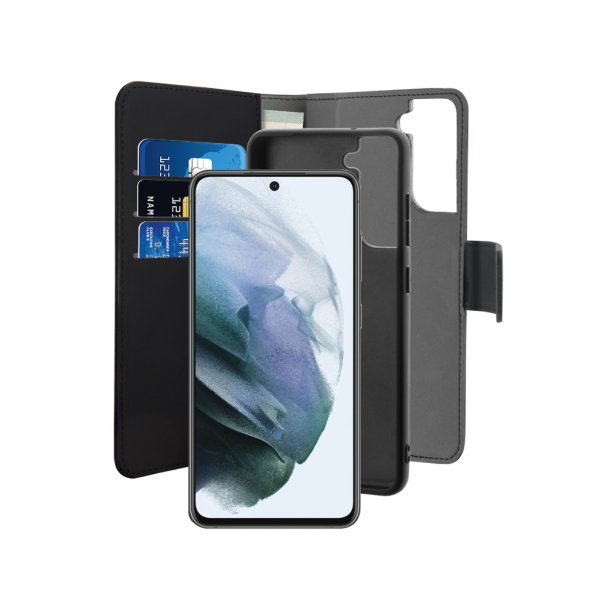 Puro Samsung Galaxy S21 FE Fodral Wallet Detachable 2 in 1 Svart