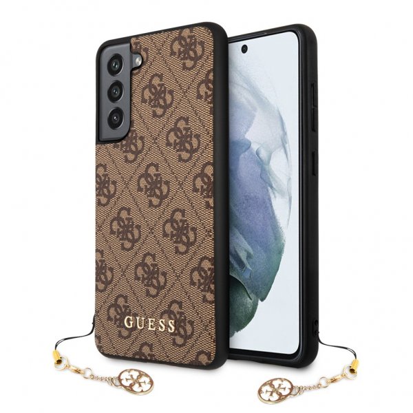 Guess Samsung Galaxy S21 FE Skal 4G Charms Brun