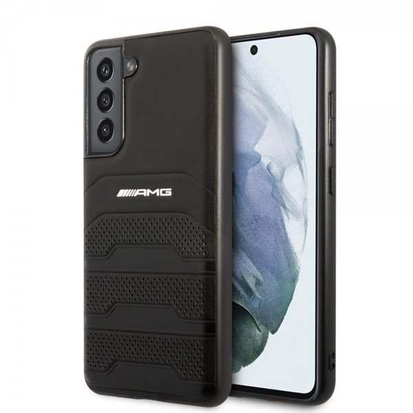 AMG Samsung Galaxy S21 FE Skal Debossed Lines Svart