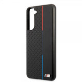 BMW Samsung Galaxy S21 FE Skal Triangle Pattern & Tricolor Stripe Svart