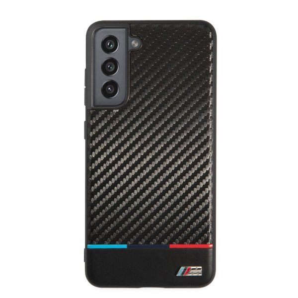 BMW Samsung Galaxy S21 FE Skal Tricolor Stripe Carbon Svart