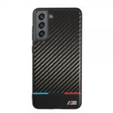 BMW Samsung Galaxy S21 FE Skal Tricolor Stripe Carbon Svart